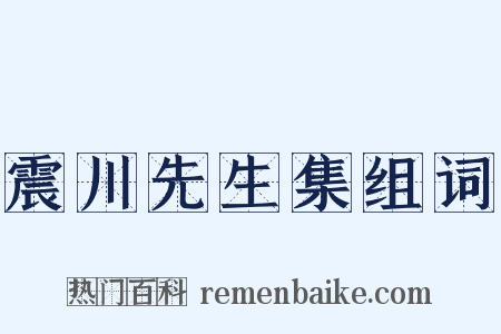 震川先生集组词是什么意思的图片